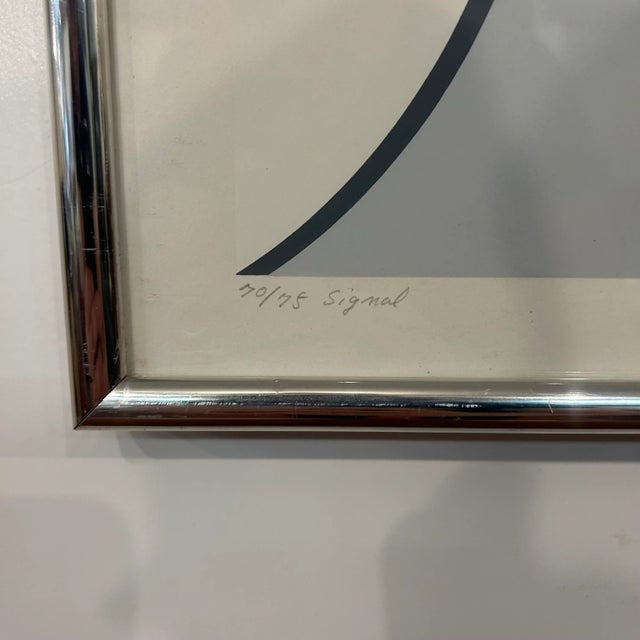 White 1971 Takesada Matsutani “Signal” Lithograph 70/75 For Sale - Image 8 of 13