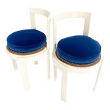 Image of Mid 20th Century Thonet Lacquered Wood and Cane Side Chairs-a Pair For Sale