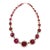 Bochic “Capri” Vintage Ruby, White Topaz & Peridot Necklace Set in 18K & Silver For Sale