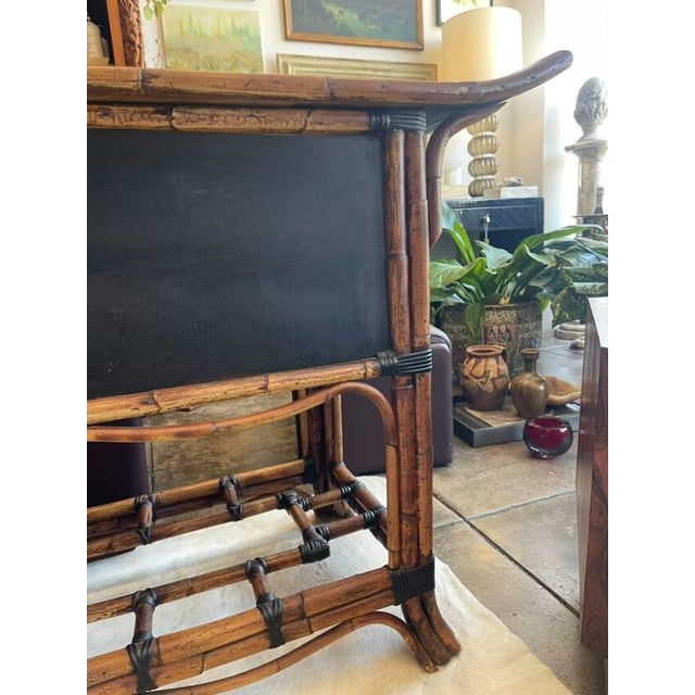 Vintage Chinoiserie Bamboo & Lacquered Sideboard For Sale - Image 12 of 12