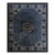 1900s Blue Traditional Shou Symbols Medallion Antique Peking Chinese Knotted Rug For Sale