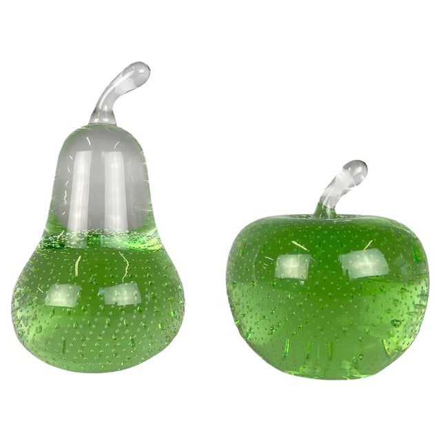 Glass Paperweights by Milan Metelák, 1970s, Set of 2 For Sale