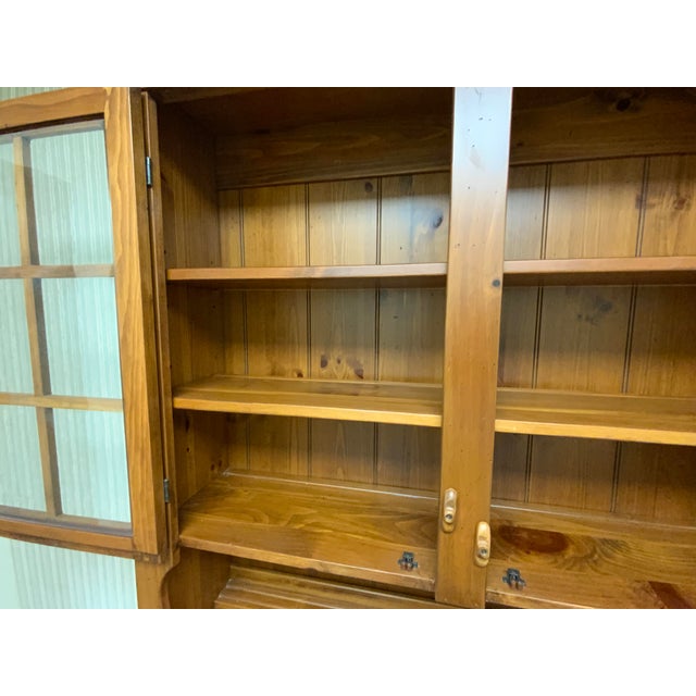 Wood Late 20th Century Ethan Allen Pine Cabinet For Sale - Image 7 of 14