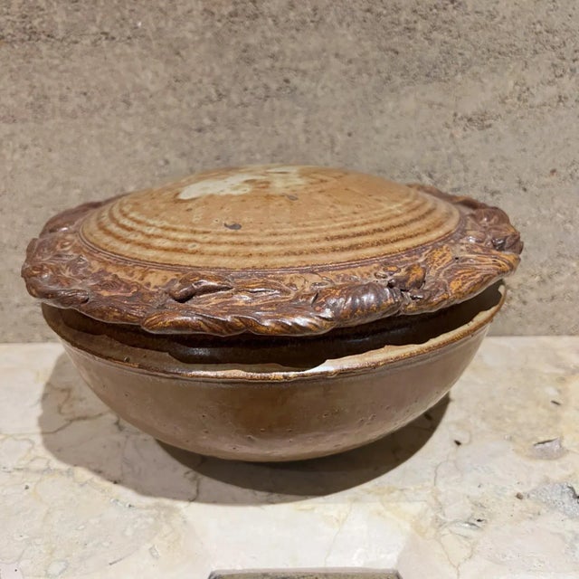1980s Sculptural Studio Pottery Art Covered Dish For Sale In San Diego - Image 6 of 12