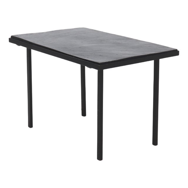 Minimalist Steel and Slate Side or Coffee Table, 1960s For Sale