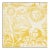 Sample - Schumacher X Johnson Hartig Modern Toile Fabric in Yellow For Sale