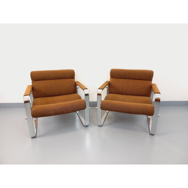 Set of two vintage armchairs from the 1960s/70s, a superb design by Finnish designer Eero Aarnio for Framac, upholstered...