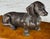 Bronze Dachshund Paperweight on Leather Base For Sale - Image 15 of 18