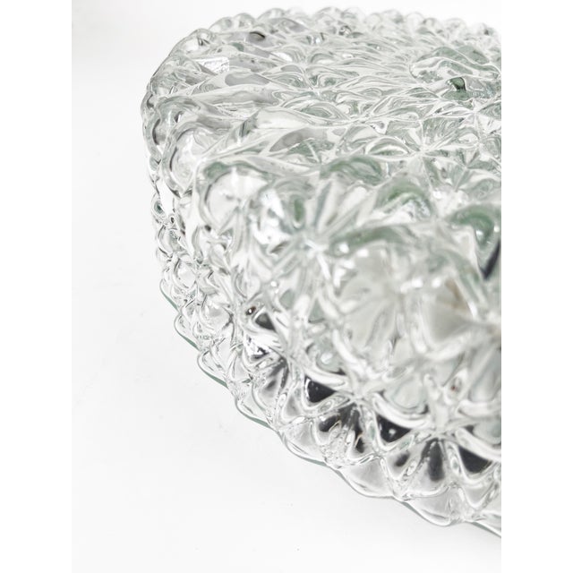 Large Disc Ice Crystal Wall Lamp by Honsel, Germany, 1970s For Sale - Image 4 of 7