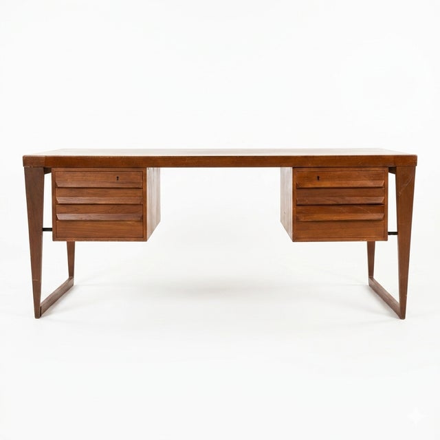 Attributed to Kai Kristiansen Teak Desk Mid Century Modern Danish C. 1960s For Sale - Image 16 of 16