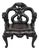 Antique Japanese Dragon Carved Wood Export Oriental Palace Lounge Arm Chair For Sale