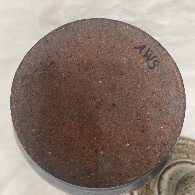 1960s Mid Century Modern Paul Anthony Stoneware Pottery Jar With Lid For Sale - Image 5 of 6