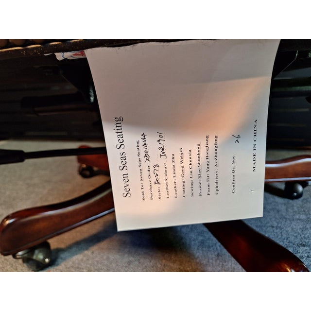 Hooker Furniture Seven Seas Leather Executive Chair For Sale - Image 4 of 5