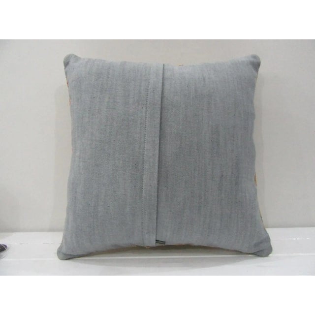 Contemporary Handmade Striped Turkish Kilim Pillow Cover For Sale - Image 3 of 4