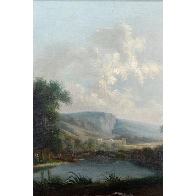 Italian Artist, Grand Tour Romantic Lake Scene, 19th Century, Oil Painting, Framed For Sale - Image 4 of 16