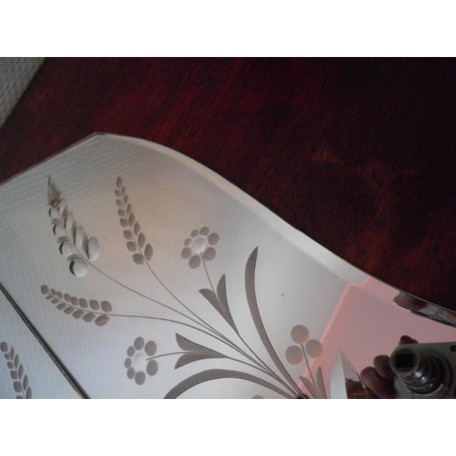 White Engraved Wall-Mounted Mirrors in Asymmetrical Venetian Style, 1970s, Set of 2 For Sale - Image 8 of 16