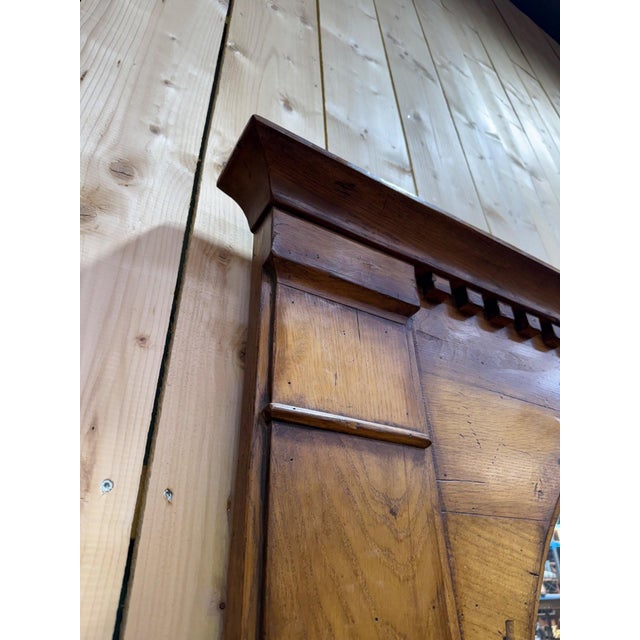 Wood Louis XV Style Console Table and Mirror in Oak, 1950s For Sale - Image 7 of 9