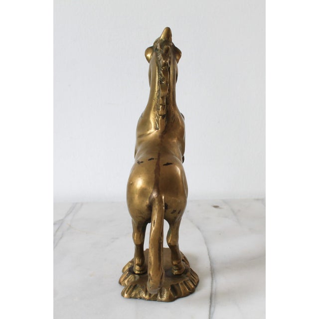 Vintage Solid Brass Unicorn Figure For Sale In Milwaukee - Image 6 of 12