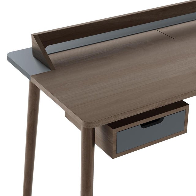 Slate Grey Honoré Desk in Natural Walnut by Harto For Sale - Image 6 of 7