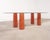 Mid-Century Modern Mario Bellini Colonnato Persian Red Travertine Glass Dining Table For Sale - Image 3 of 18