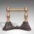 Late 19th Century C.1880 Victorian Antique English Brass Iron Fireside Tool Rests Fire Dog- a Pair For Sale - Image 5 of 13