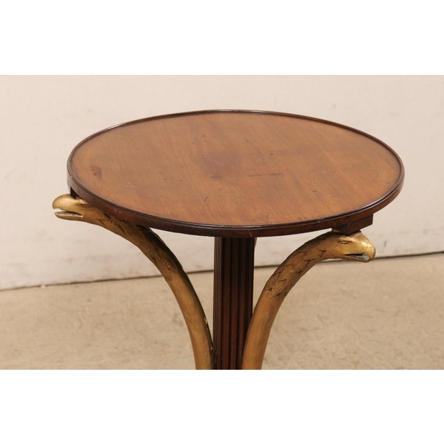 Brown 19th Century Gueridon Table with Gilt Eagles For Sale - Image 8 of 9
