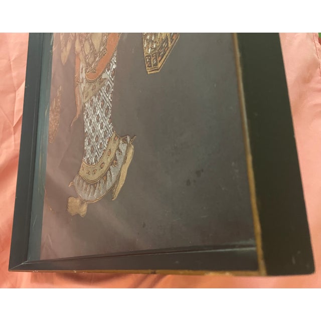 Vintage Mid-Century Thai Mixed-Media Relief Art - Unknown Artist - Original Gallery Chemould Bombay Frame For Sale - Image 11 of 13