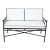 Neoclassical Turkish Powder-Coated Iron Settee With Custom Tailored Cushions For Sale