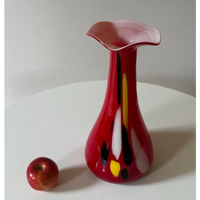 Mid-Century Modern Fulvio Bianconi Art Glass Vase Venini Murano 1960s Italy Md Century Modern For Sale - Image 3 of 8