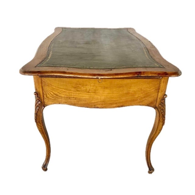 Wood Louis XV Fruitwood Bureau Plat - Writing Desk For Sale - Image 7 of 16