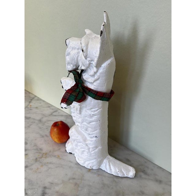 Vintage Cast Iron Doorstop of Scottie Dog For Sale - Image 4 of 7
