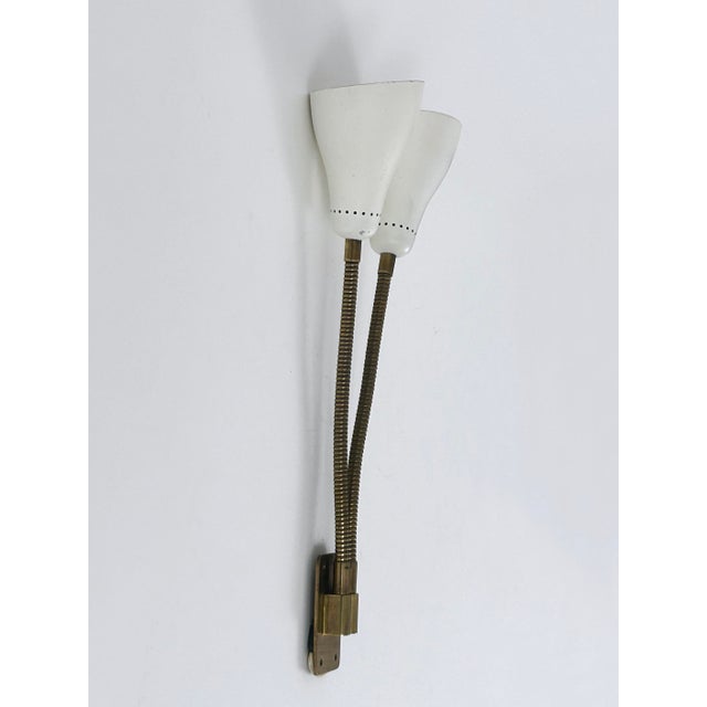 Mid-Century Modern Gooseneck Wall Lamp, Italy, 1950s For Sale - Image 12 of 18