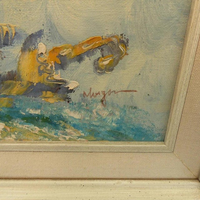 Modern Brenda Polsky Morgan, Clown on a Tricycle, 1970s, Oil Painting on Canvas, Framed For Sale - Image 3 of 15