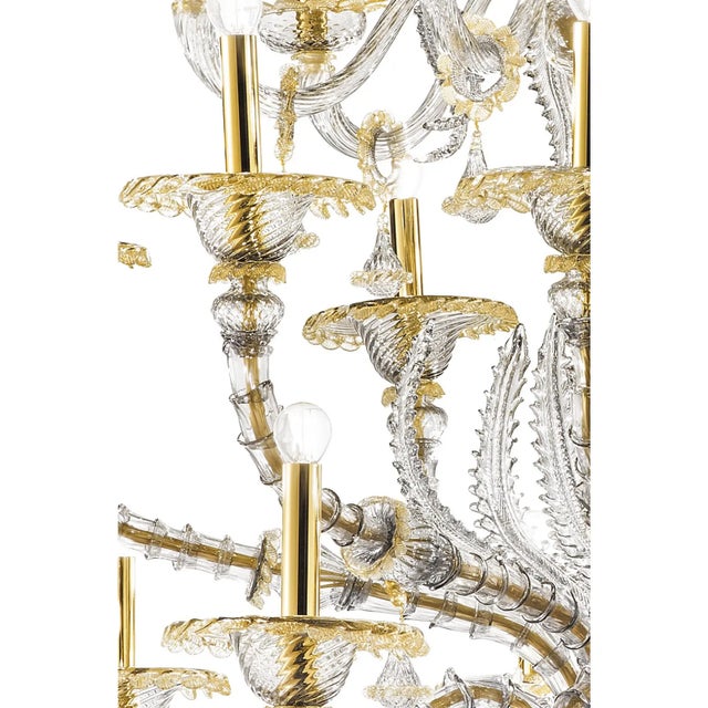 "Ca’ Rezzonico" classical chandelier made in Murano glass. in a contemporarary design , impressive piece of art. hand-...