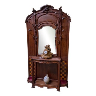 Antique Art Nouveau Jugendstil Wardrobe, 1890s For Sale