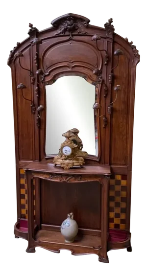 Antique Art Nouveau Jugendstil Wardrobe, 1890s