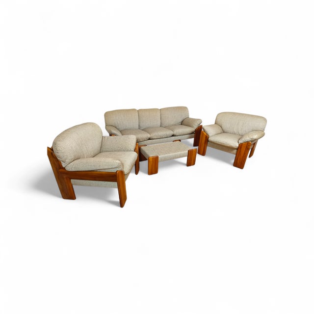 Sapporo Sofa, Armchairs and Coffee Table by Mario Marenco, 1970s, Set of 4 For Sale - Image 4 of 15