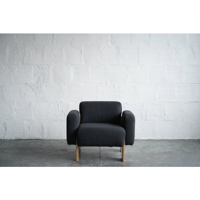 Wood Modern Billow Lounge Chair For Sale - Image 7 of 7