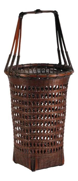 Japanese Bamboo Basket Ikebana by Yamashita Kochikusai