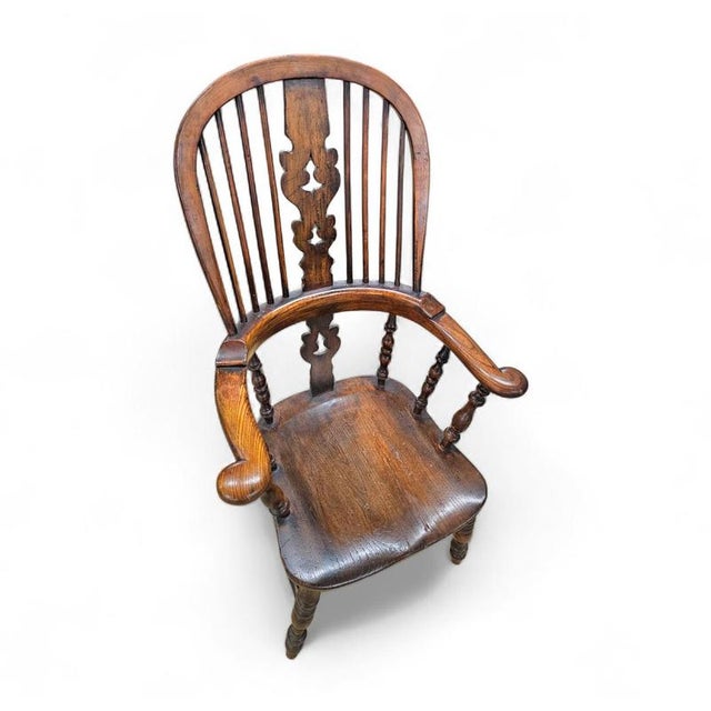 Antique Windsor Chair in Ash and Elm, 1800s For Sale - Image 9 of 9