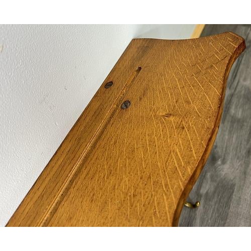 Vintage French Coat Rack in Oak with Hooks For Sale - Image 11 of 12