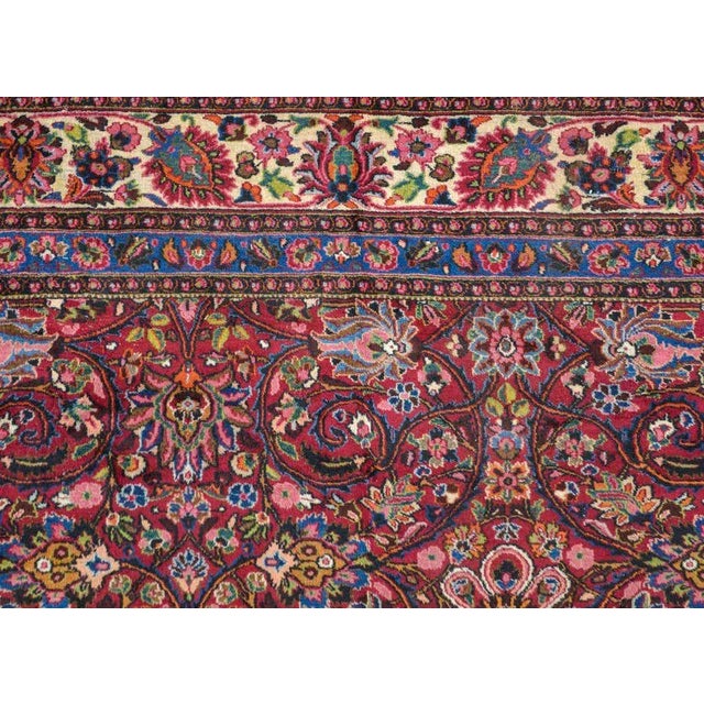 Grande Vintage Mashad Rug For Sale In Chicago - Image 6 of 11