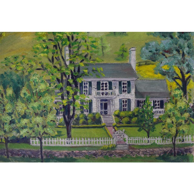 Mid 20th Century Douglas & Mary Fairbanks Jr. Boxwood Farm Virginia Estate Original Painting, Framed For Sale In New York - Image 6 of 8