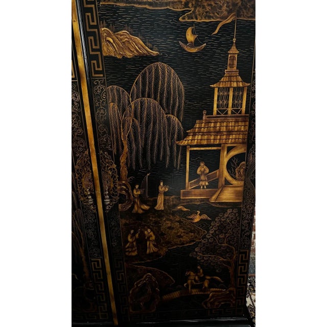 Chinoiserie Late 19th Century English Chinoiserie Bar Cabinet For Sale - Image 3 of 13
