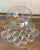 Vintage-Mid Century Draping Iridescent Glass 14 Piece Punch Bowl Set-Includes Glass Ladle Not Pictured For Sale - Image 9 of 9