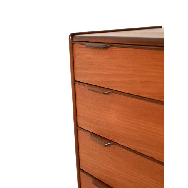 Danish Teak Chest of Drawers with Contrasting Details, 1960s For Sale - Image 6 of 8