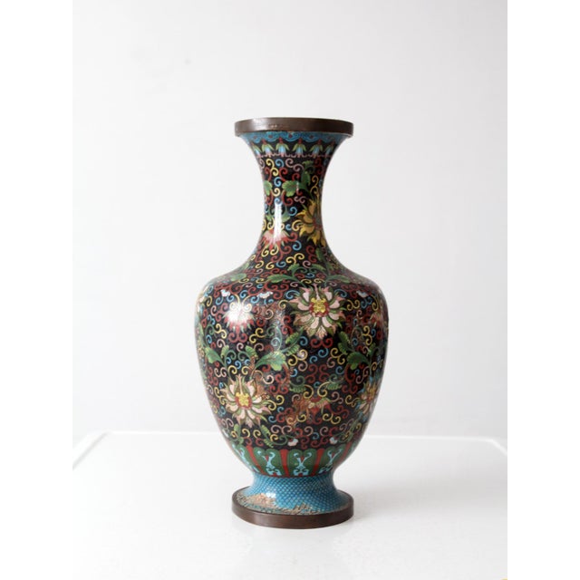 Antique Chinese Cloisonne Bottomless Vase For Sale - Image 10 of 18