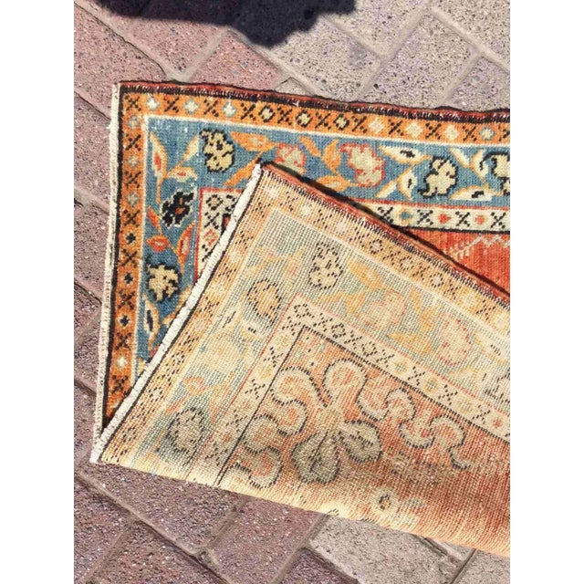 Vintage Hand Knotted Turkish Rug - 38.5" X 154" For Sale - Image 11 of 12