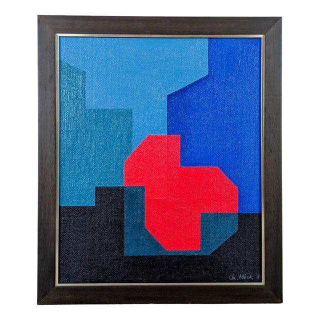 Charlotte Möck, Abstract Composition, Oil on Jute Canvas For Sale