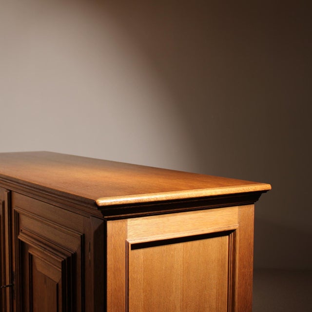 Brown Brutalist Oak 2-Door Sideboard, Germany, 1970s For Sale - Image 8 of 11